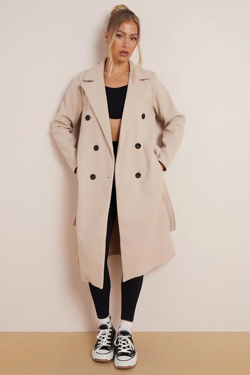 Maria | Women's Double Breasted Long Coat