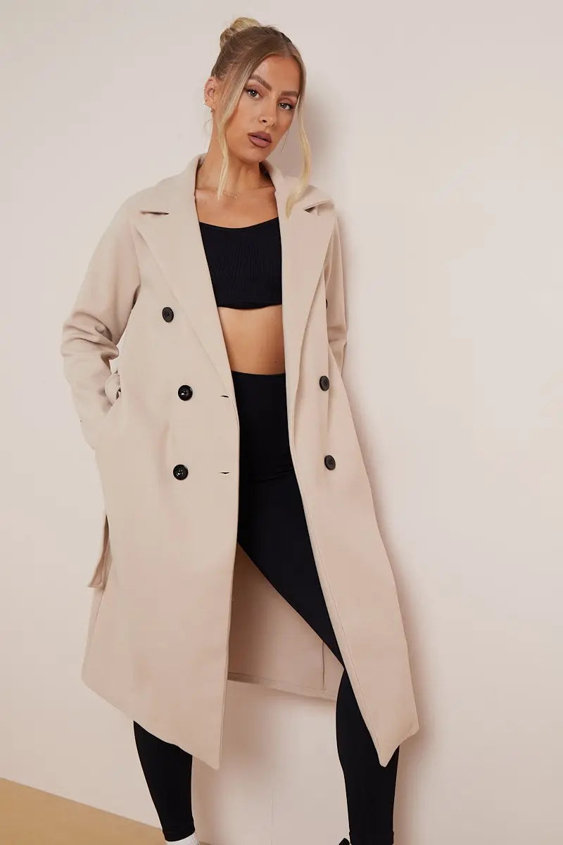 Maria | Women's Double Breasted Long Coat