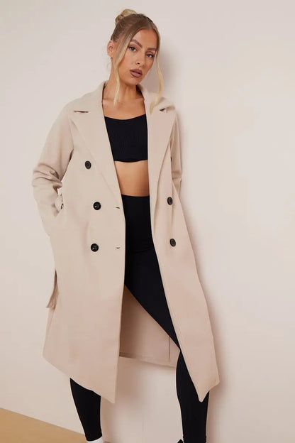Maria | Women's Double Breasted Long Coat
