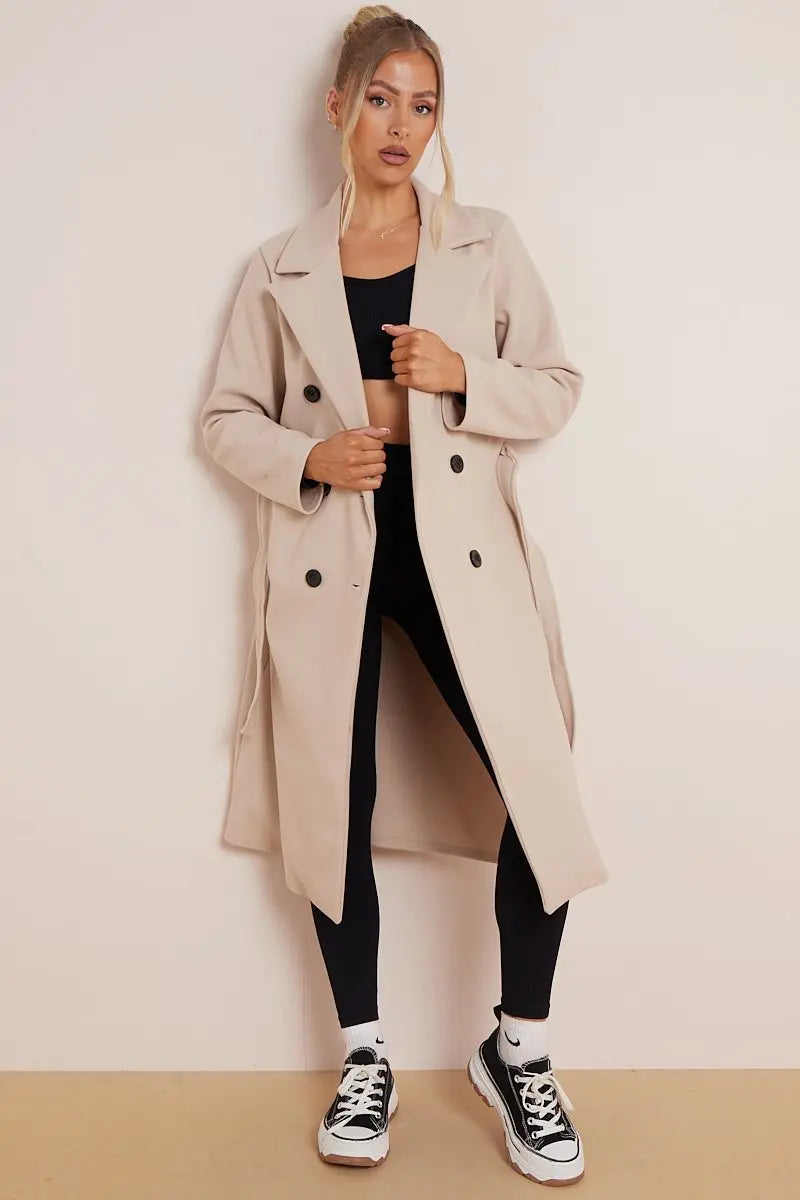 Maria | Women's Double Breasted Long Coat