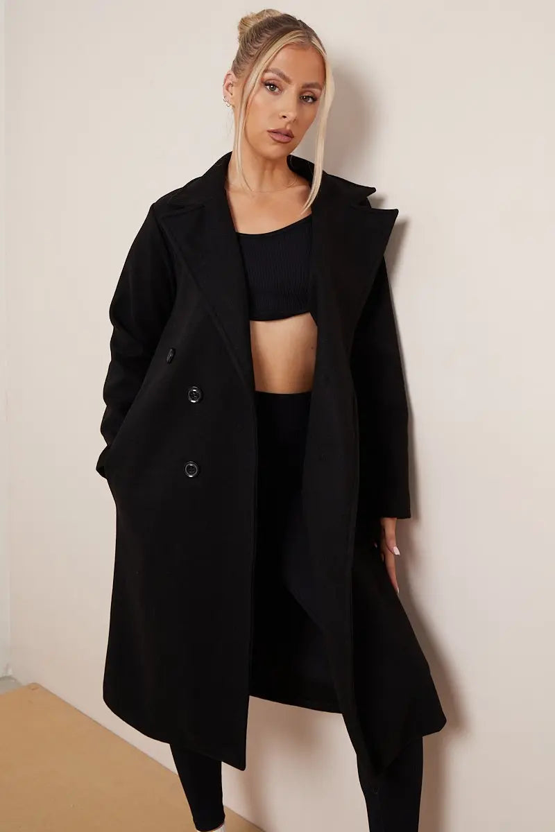Maria | Women's Double Breasted Long Coat