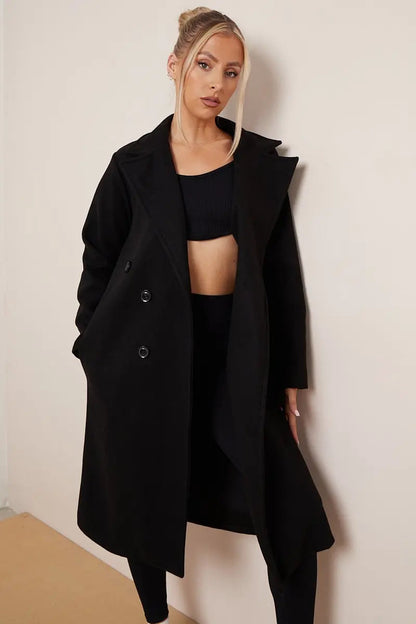 Maria | Women's Double Breasted Long Coat