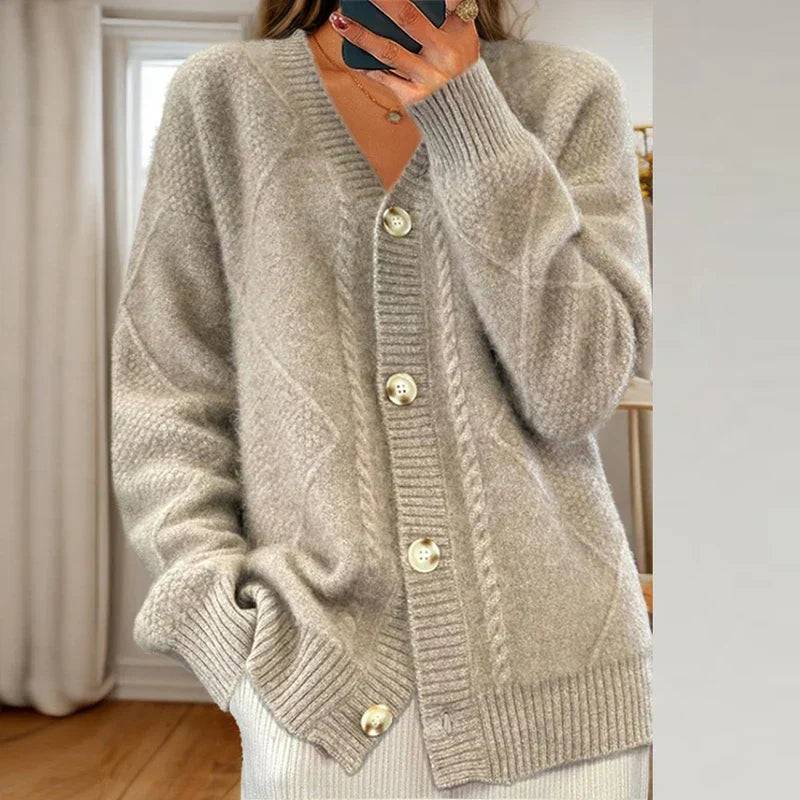 Mariah | Women's Button-Down V-Neck Cardigan