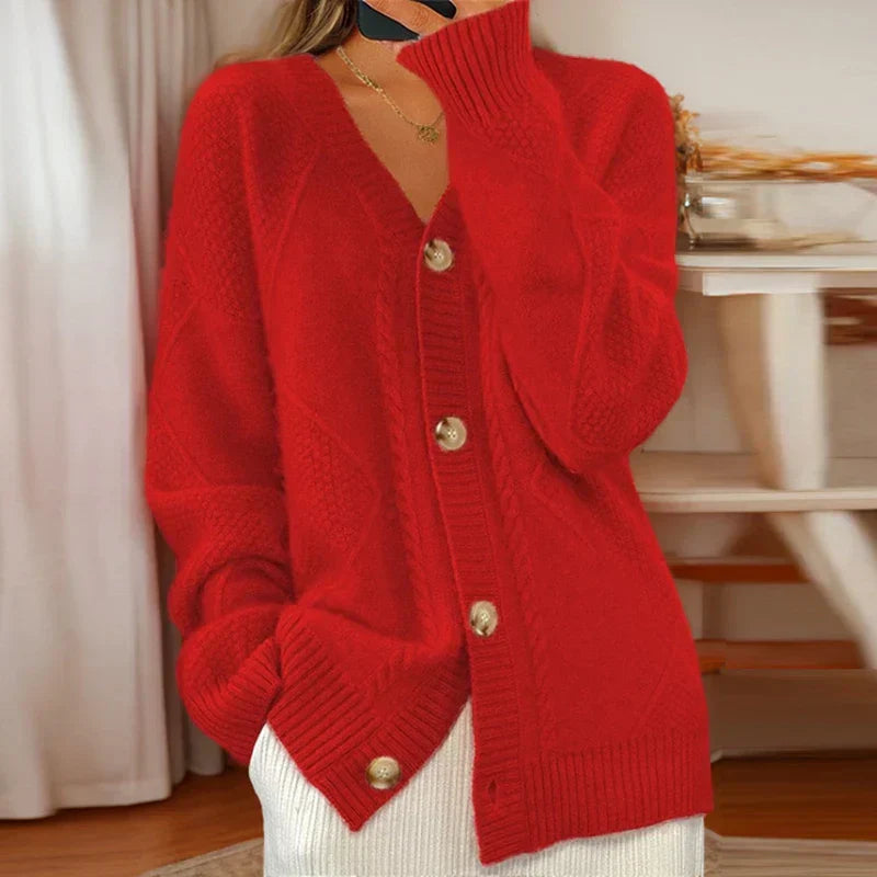 Mariah | Women's Button-Down V-Neck Cardigan
