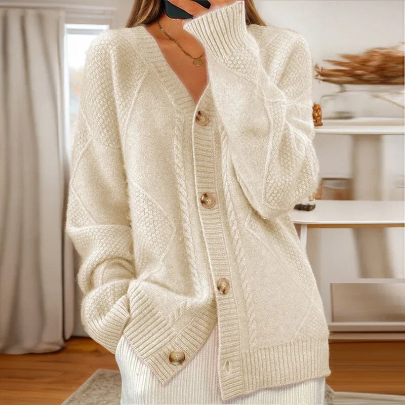 Mariah | Women's Button-Down V-Neck Cardigan