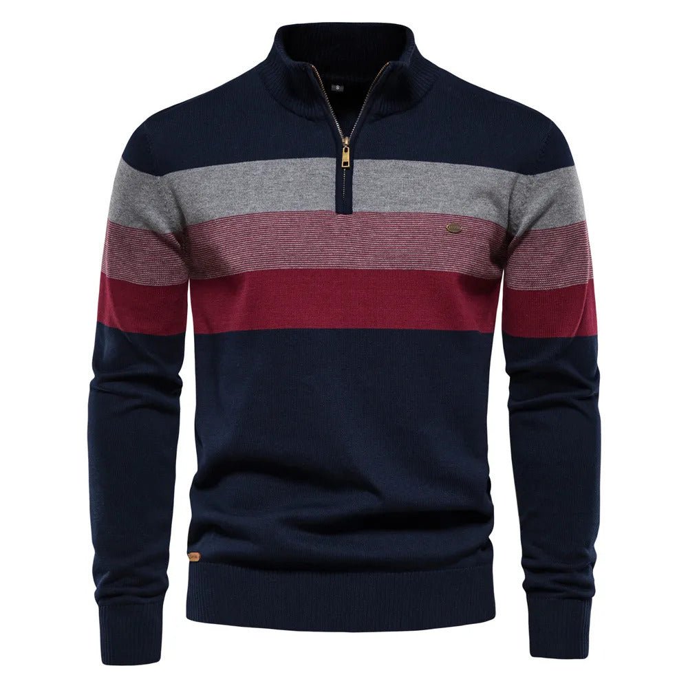 Mason | Men's Striped Quarter Zip Sweater