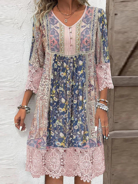 Maya | Women's V-Neck Midi Dress