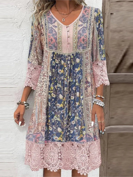 Maya | Women's V-Neck Midi Dress