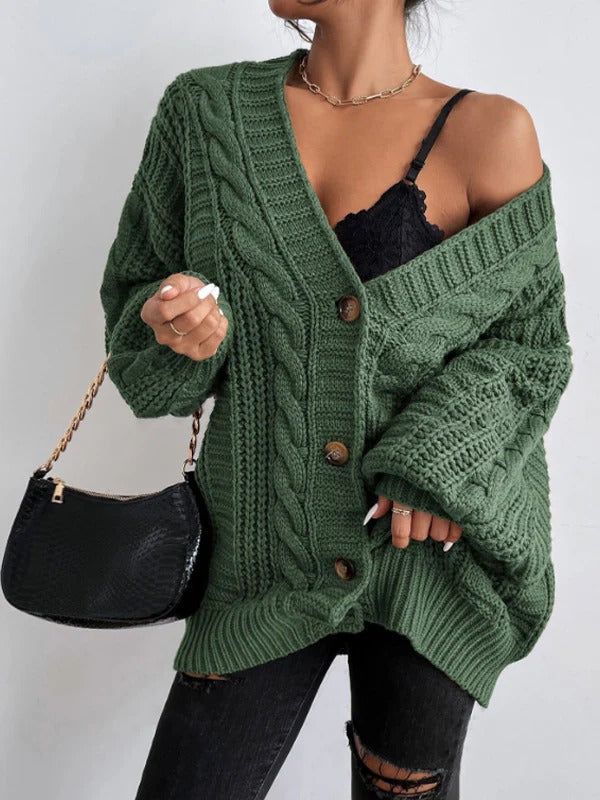 Megan | Women's Oversized Cable Knit Cardigan
