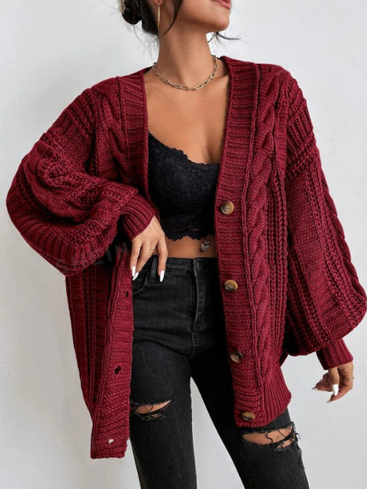 Megan | Women's Oversized Cable Knit Cardigan