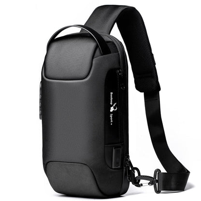 Men's Anti-Theft Water-Resistant Crossbody Bag with USB Charging