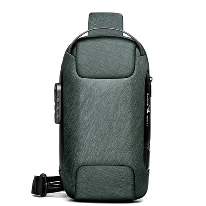 Men's Anti-Theft Water-Resistant Crossbody Bag with USB Charging