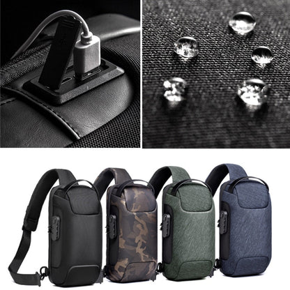 Men's Anti-Theft Water-Resistant Crossbody Bag with USB Charging