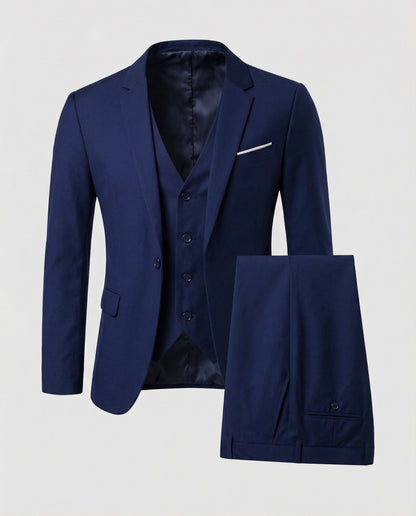Men's Classic Three-Piece Suit for Formal Occasions