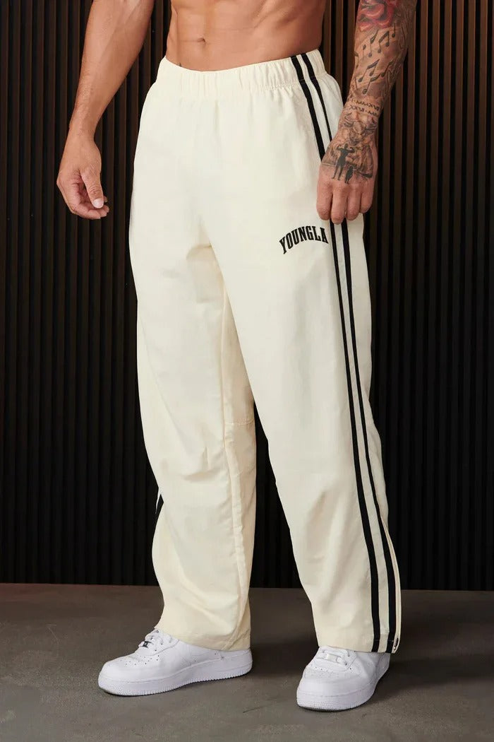 Men's Double-Stripe Track Pants | Breathable & Flexible