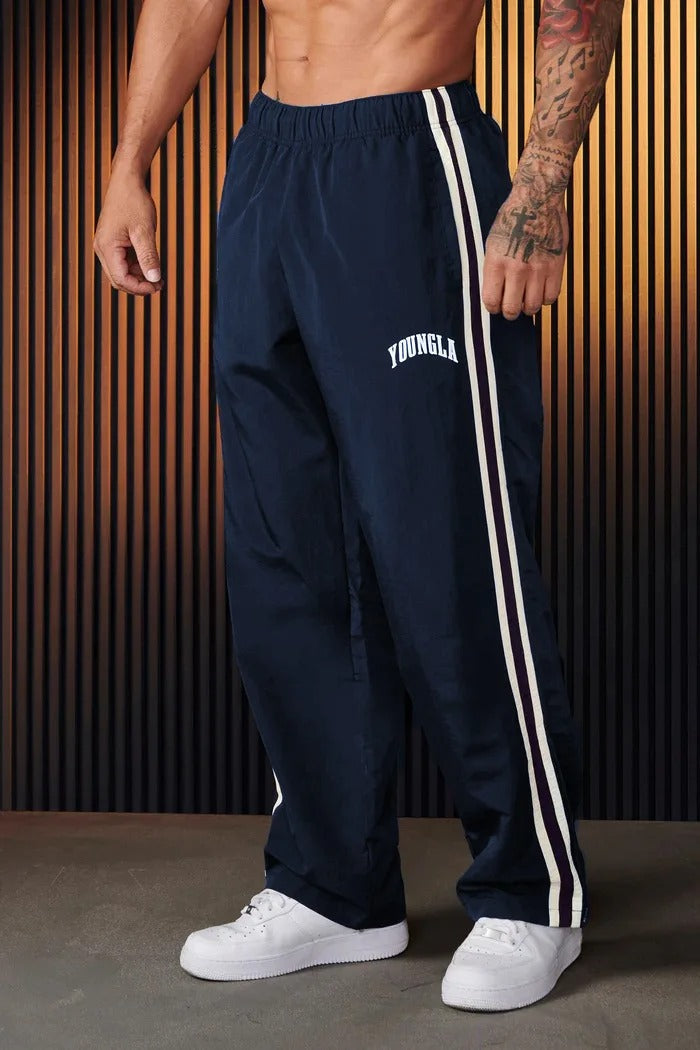 Men's Double-Stripe Track Pants | Breathable & Flexible