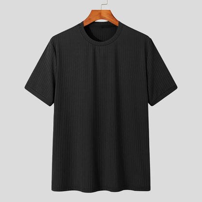 Men's Ribbed Sculpted Fit T-Shirt | Modern Tailored Style