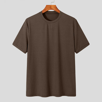 Men's Ribbed Sculpted Fit T-Shirt | Modern Tailored Style