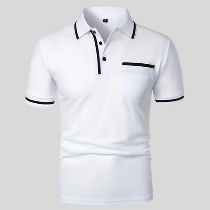Men's Short Sleeve Polo Shirt with Pocket