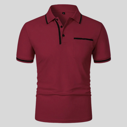 Men's Short Sleeve Polo Shirt with Pocket