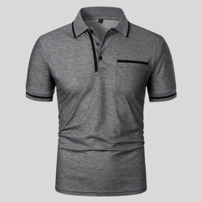 Men's Short Sleeve Polo Shirt with Pocket
