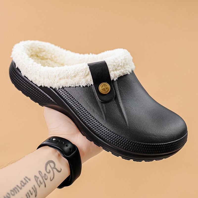 Men's Waterproof Winter Fur-Lined Clogs