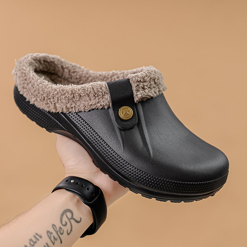 Men's Waterproof Winter Fur-Lined Clogs