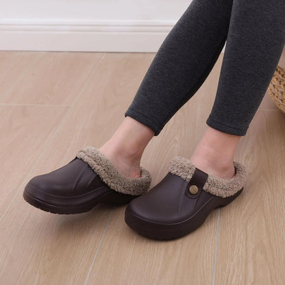Men's Waterproof Winter Fur-Lined Clogs