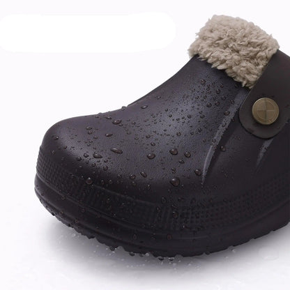 Men's Waterproof Winter Fur-Lined Clogs