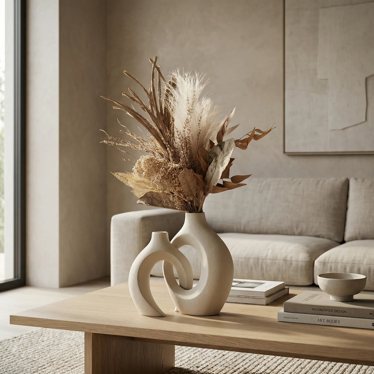 Modern Scandinavian Hollow Vase Set
