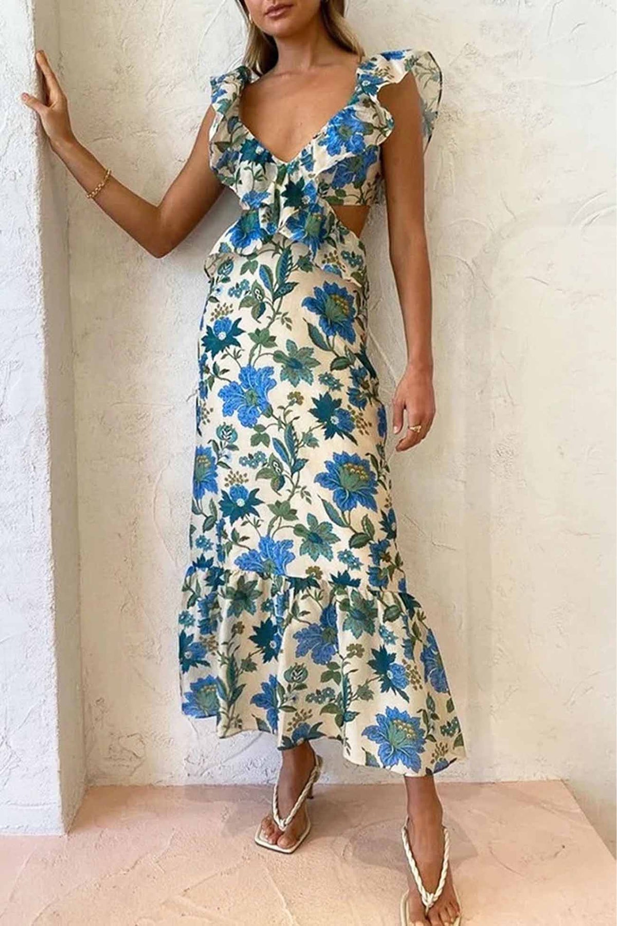 Molly | Women's Sleeveless Maxi Floral Dress