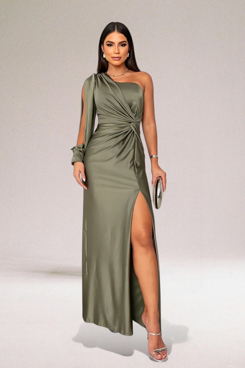 Monica | Women's One Shoulder Maxi Dress