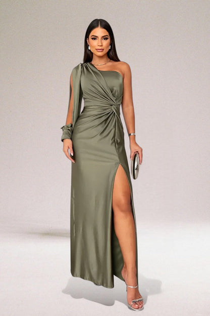 Monica | Women's One Shoulder Maxi Dress