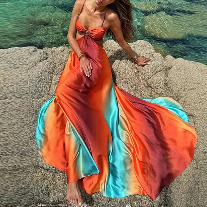 Nadia | Women's Sleeveless Cutout Maxi Dress
