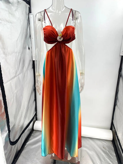 Nadia | Women's Sleeveless Cutout Maxi Dress