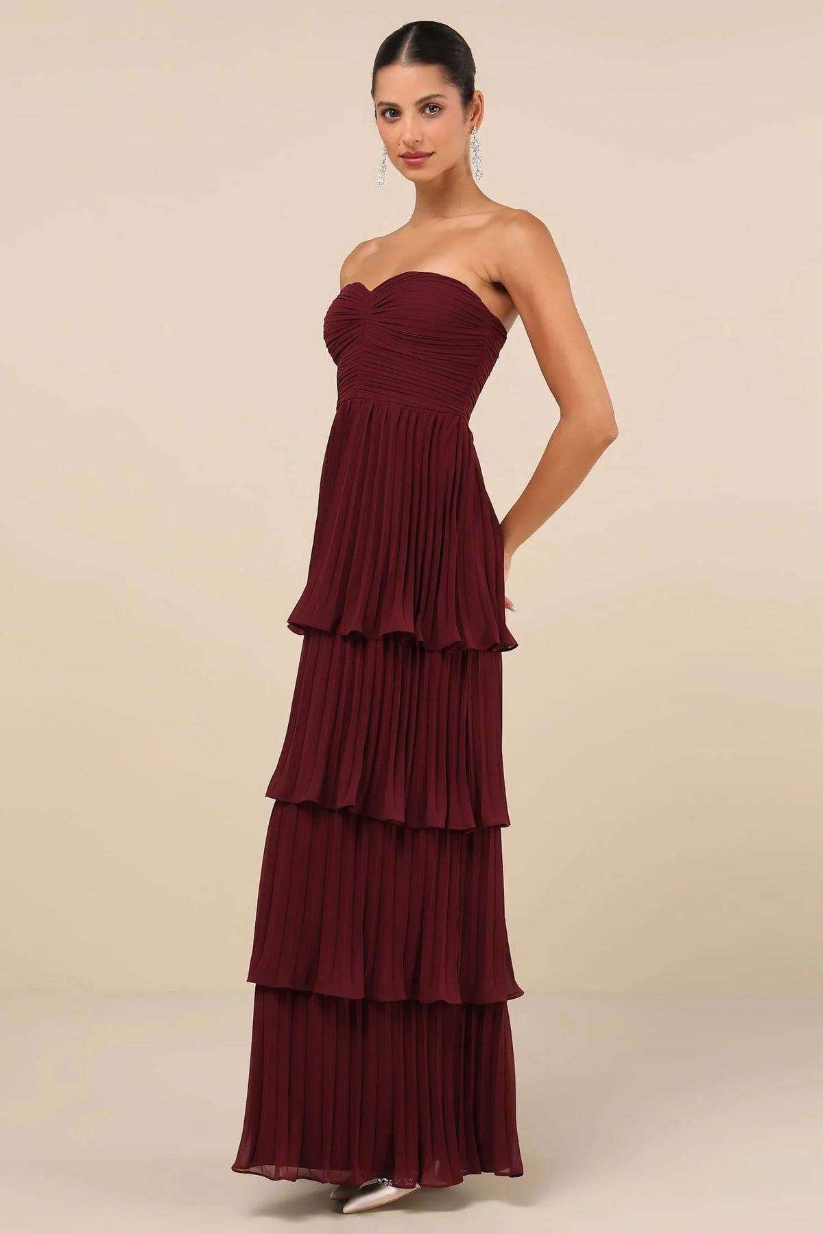 Nadia | Women's Strapless A-Line Maxi Dress