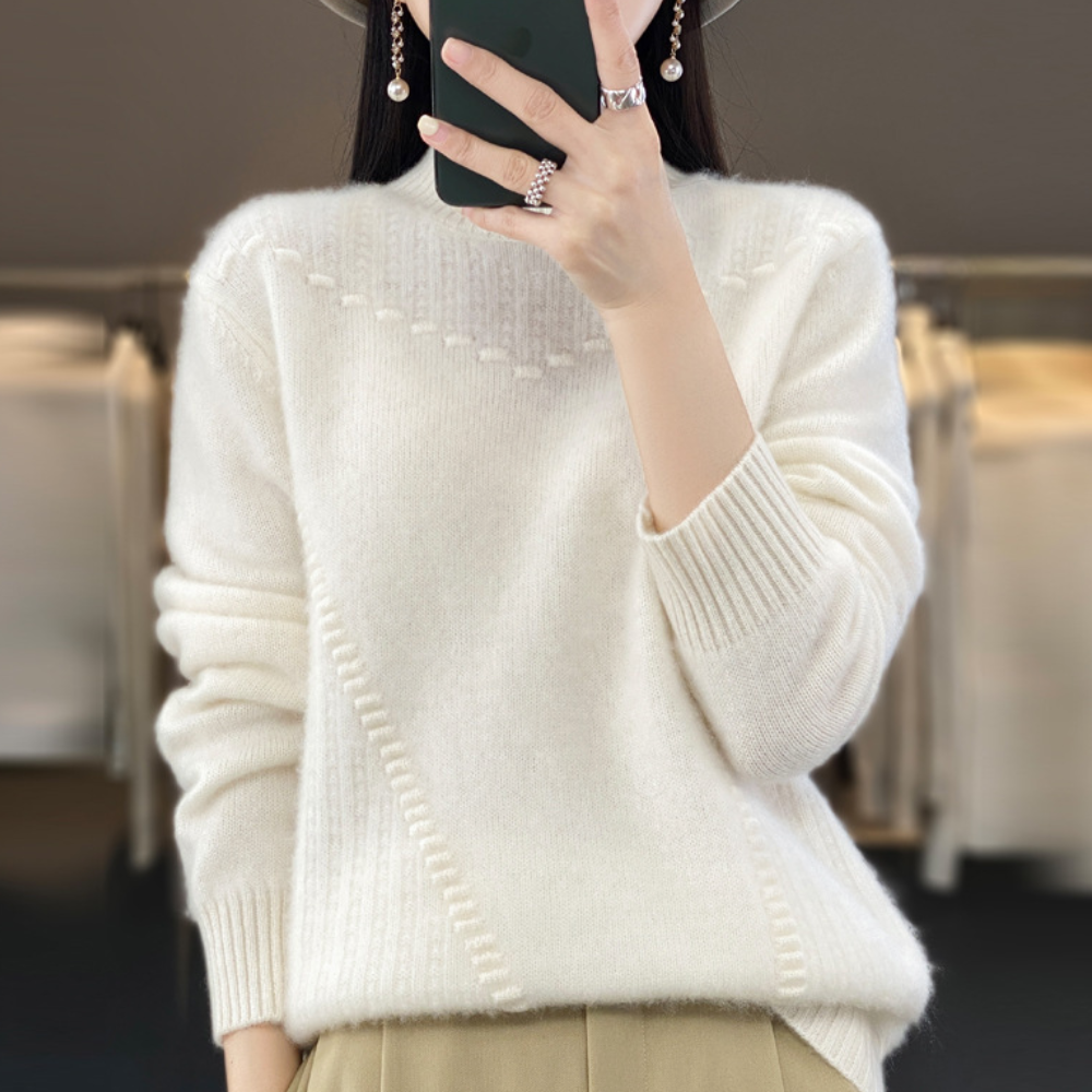 Nancy | Women's Mock Neck Knit Sweater