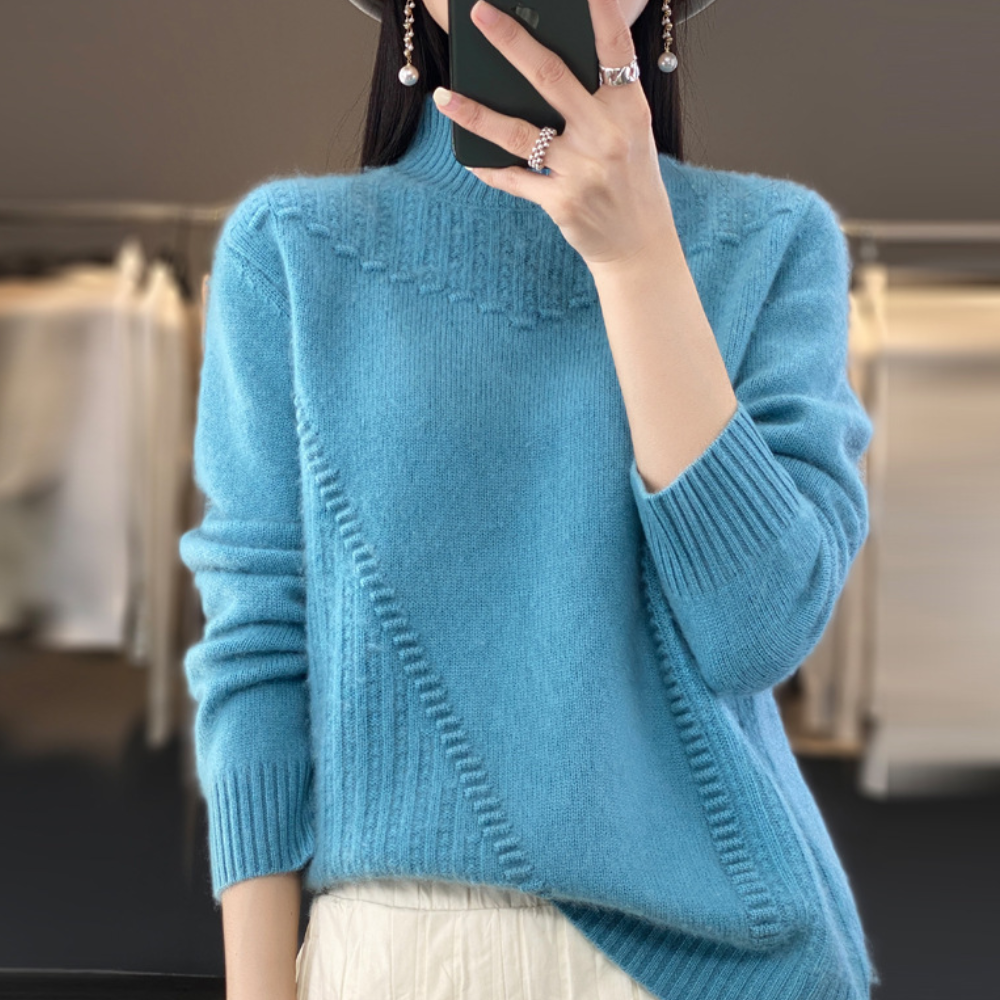 Nancy | Women's Mock Neck Knit Sweater