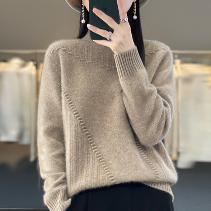Nancy | Women's Mock Neck Knit Sweater