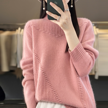Nancy | Women's Mock Neck Knit Sweater