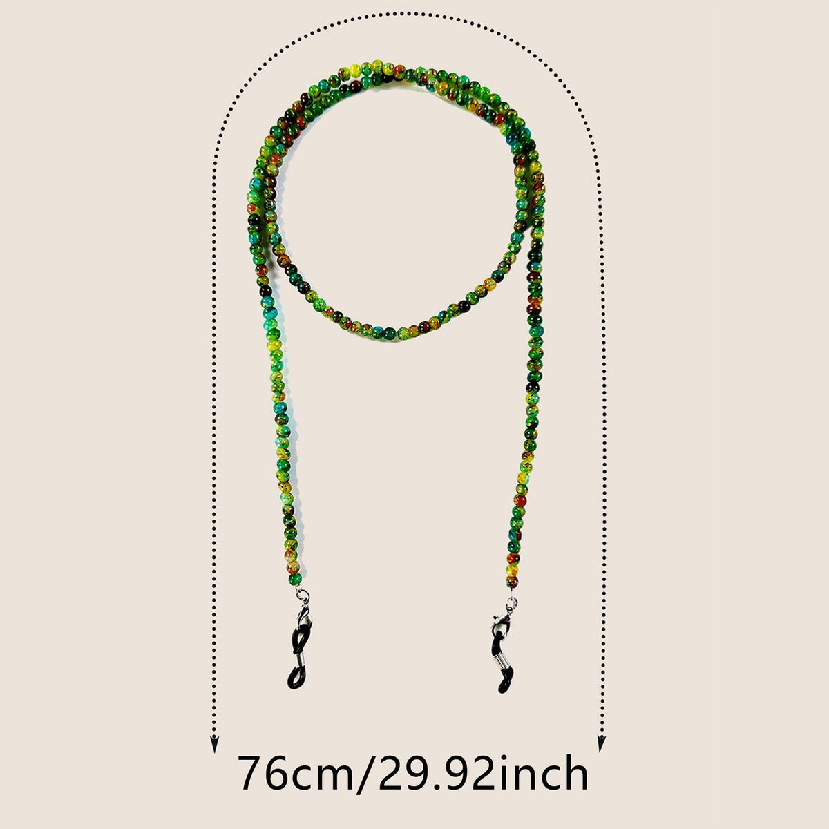 Natural Amethyst Beaded Glasses Chain