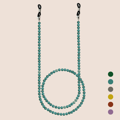 Natural Amethyst Beaded Glasses Chain