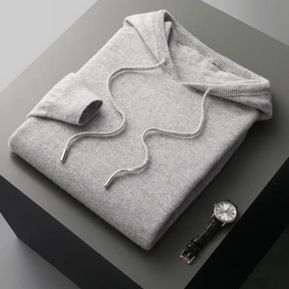 Neil | Men's Long Sleeve Knit Hoodie