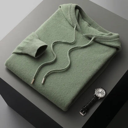 Neil | Men's Long Sleeve Knit Hoodie