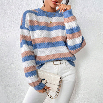 Nell | Women's Striped Crew Neck Sweater
