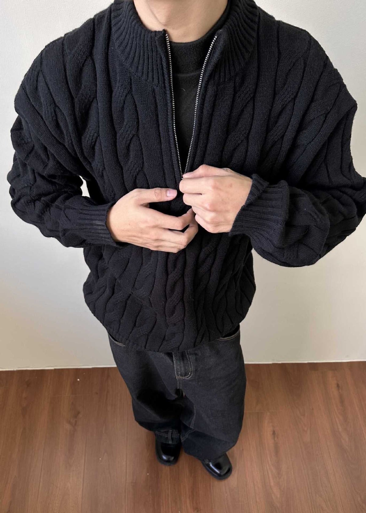 Oscar | Men's Cable Knit Quarter Zip Sweater