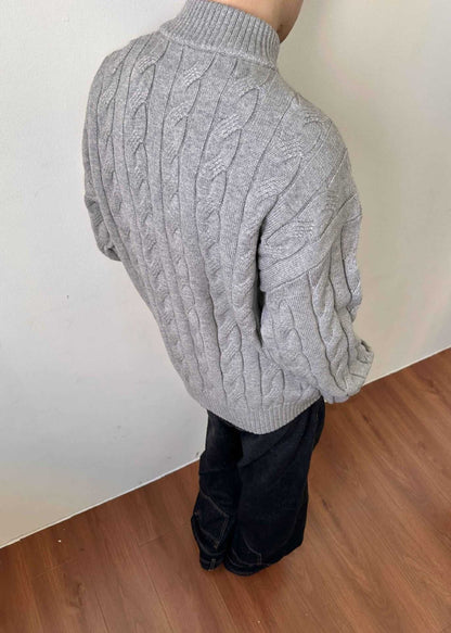Oscar | Men's Cable Knit Quarter Zip Sweater