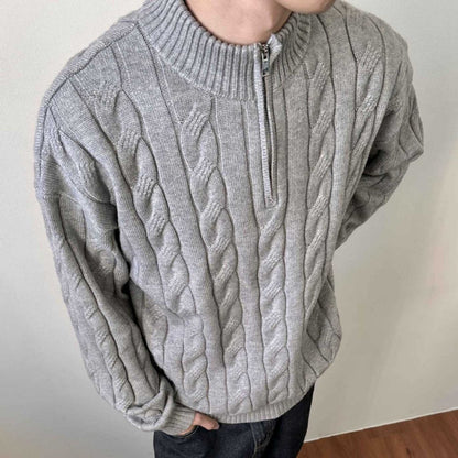 Oscar | Men's Cable Knit Quarter Zip Sweater