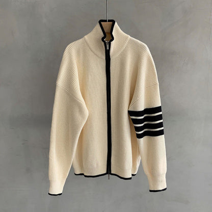 Owen | Men's Zip-Up Stand Collar Sweater