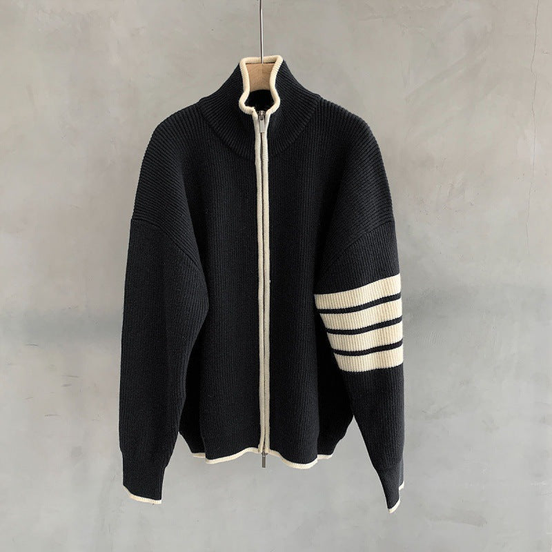Owen | Men's Zip-Up Stand Collar Sweater